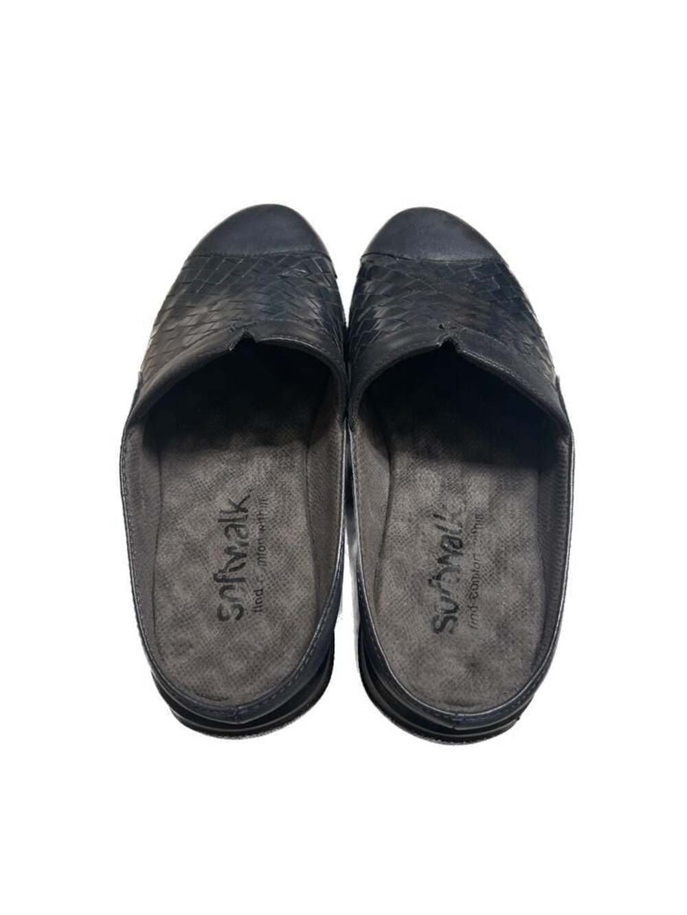 SoftWalk San Marcos Woven Leather Mule Clog size 7W - Picture 4 of 10